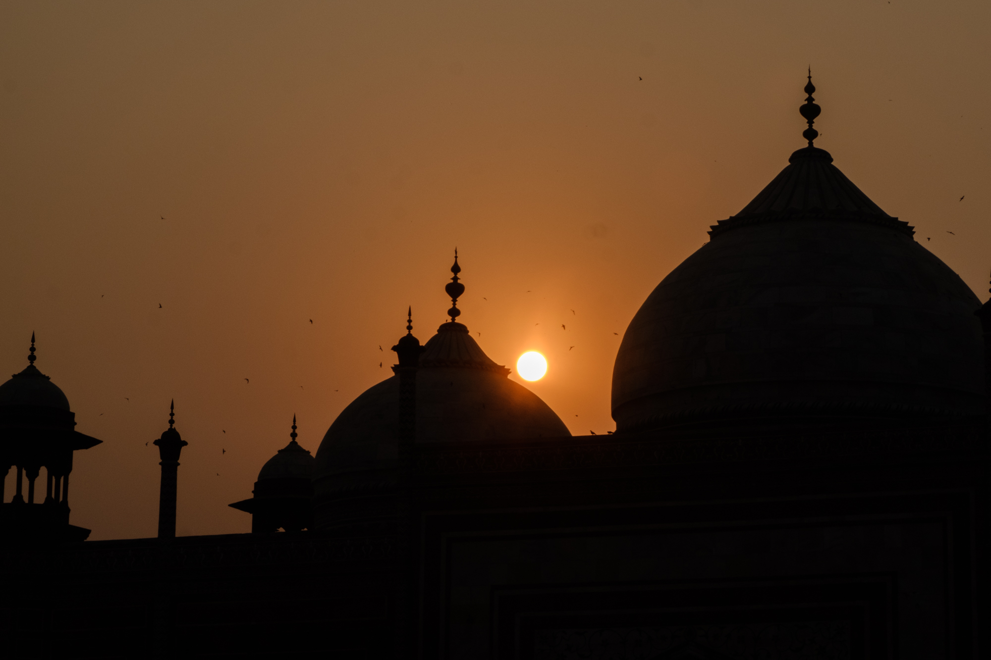 sunset in agra